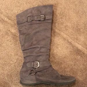 Gray boots